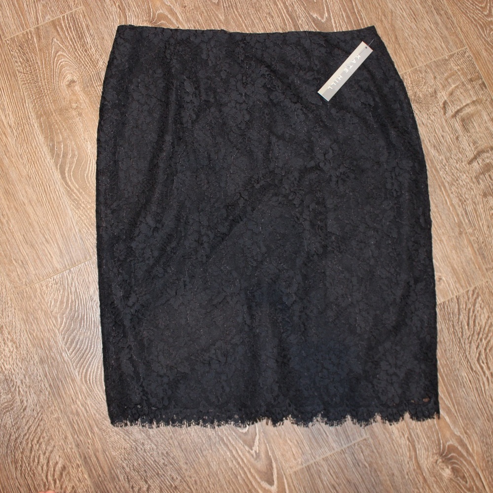 Kate Hill NWT Lace Black Skirt Size 16